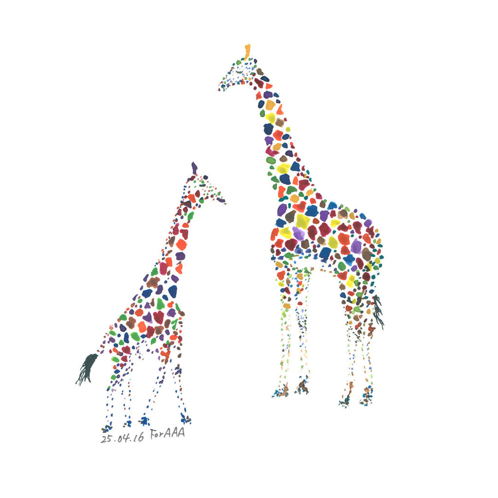 Standing Giraffes