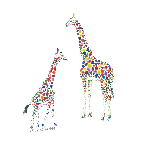 Standing Giraffes